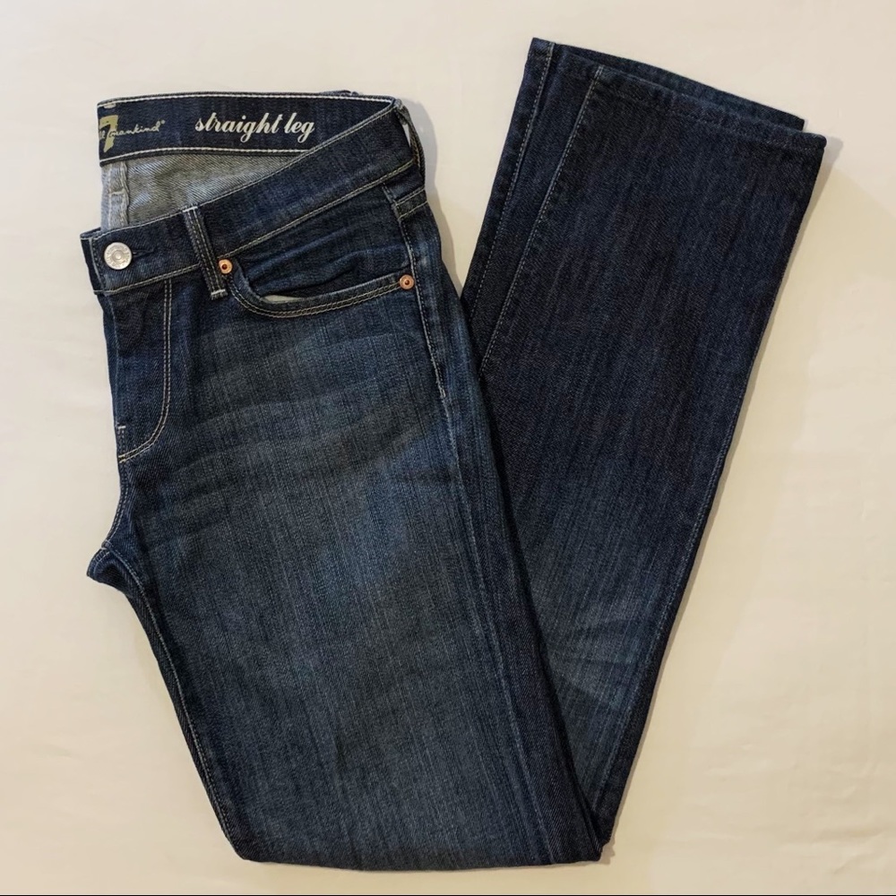 7 For All Mankind Indigo Straight Leg Jeans